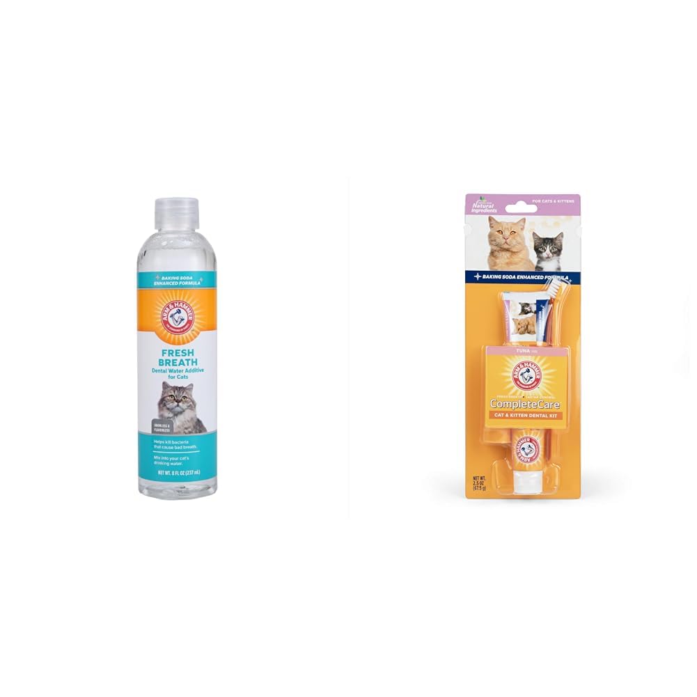 Cat Dental Care Bundle Water Additive and Dental Kit U36902
