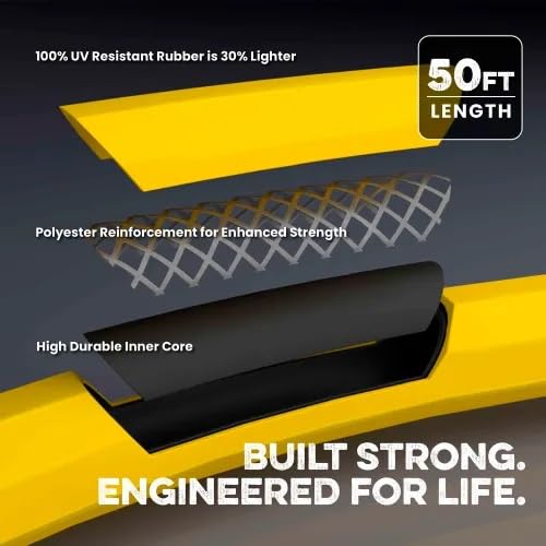 3/4 Inch x 100 Foot Rubber Water Hose L9587
