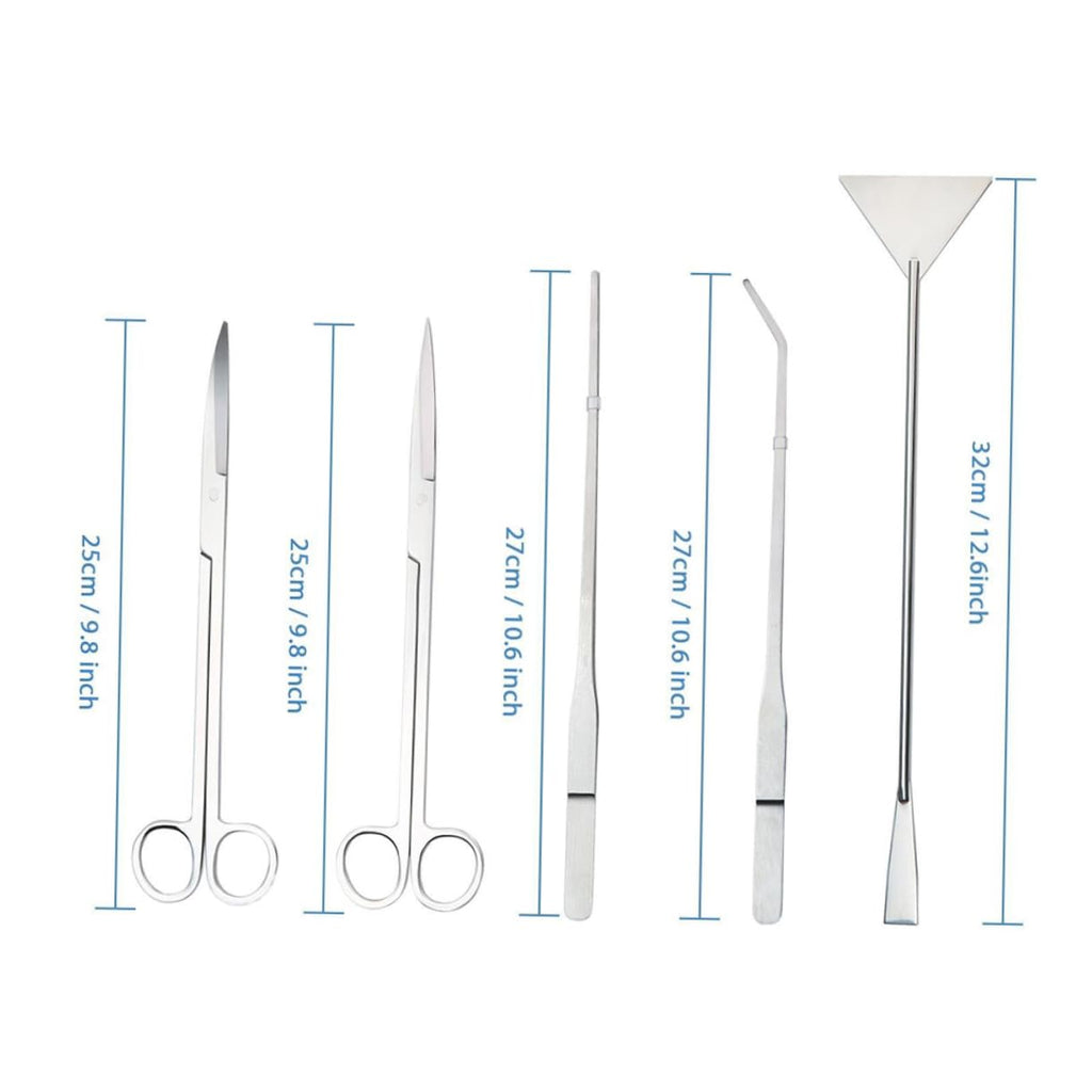 Aquarium Aquascaping Kit with 5pcs Stainless Steel Tweezers W513372