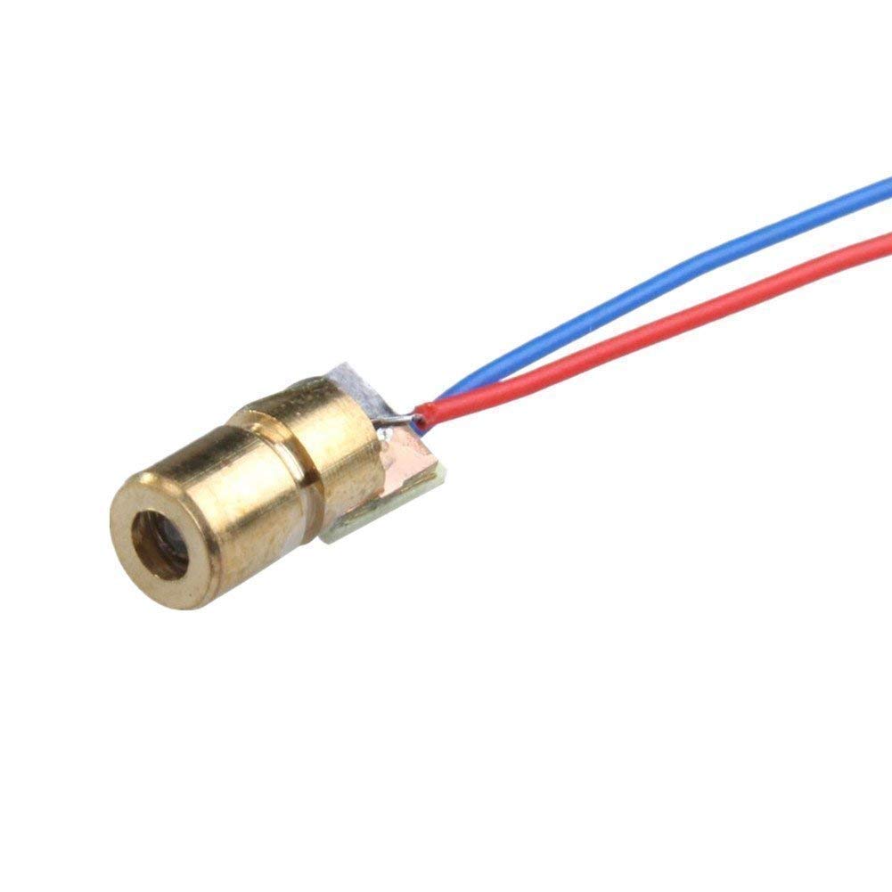 10pcs 5V 650nm 5mW Red Dot Laser Head 6mm Y579