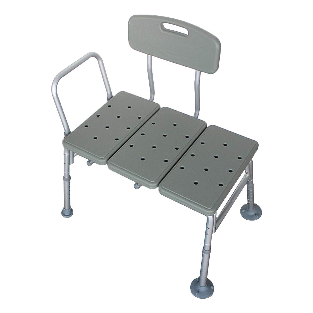 Bath Shower Transfer Bench with Backrest & Padded Armrest F814373