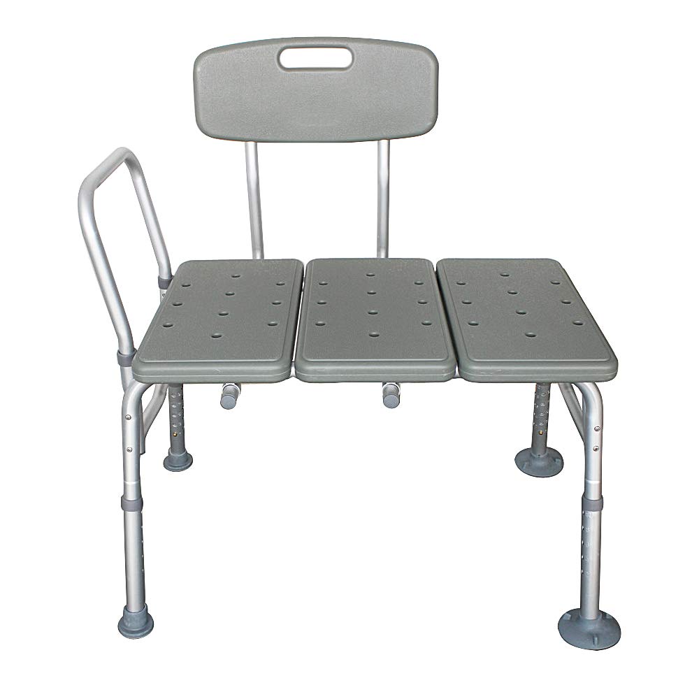 Bath Shower Transfer Bench with Backrest & Padded Armrest F814373