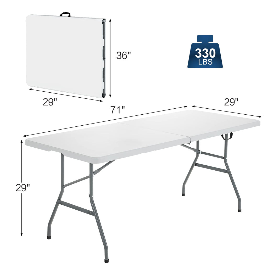 6FT Portable Folding Picnic Table with Handle S430
