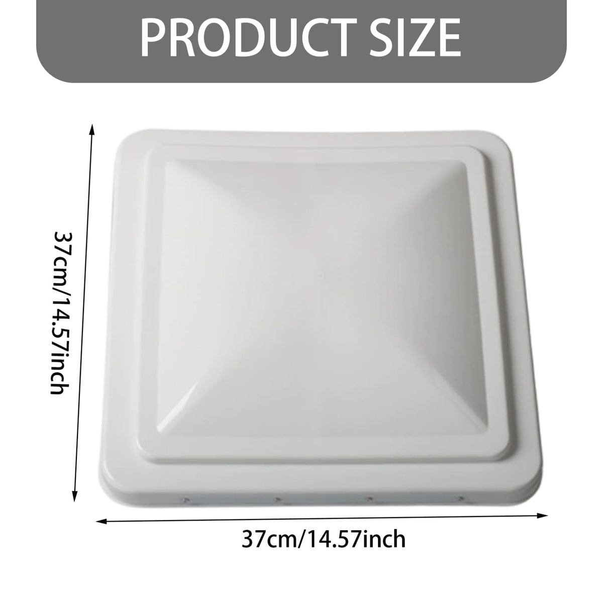 14 Inch White Weather-Resistant Plastic RV Vent Cover O11891