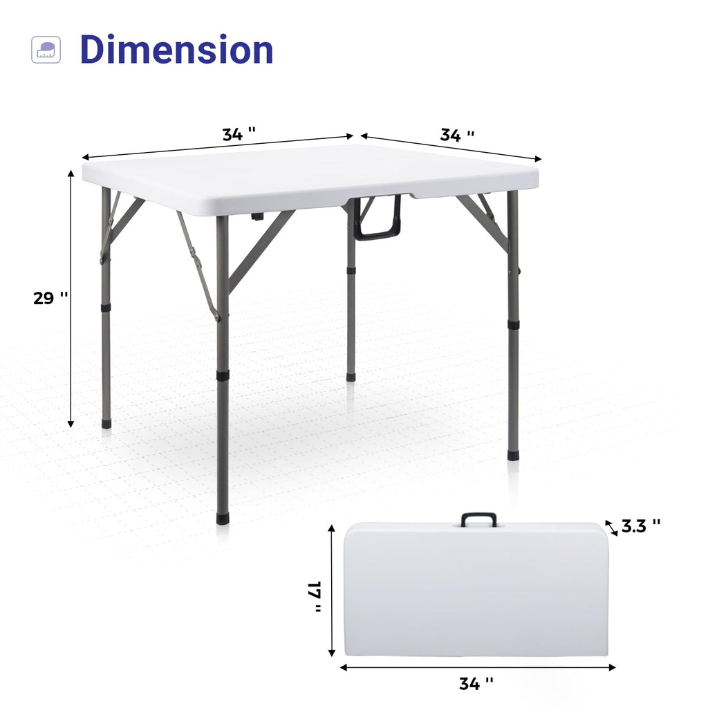 White Folding Card Table I3158