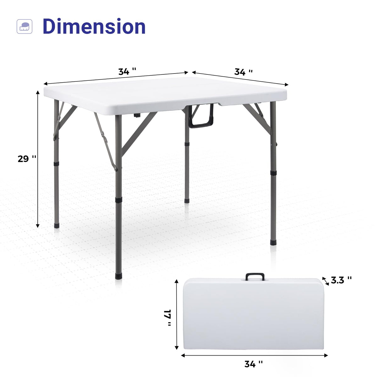 White Folding Card Table I3158