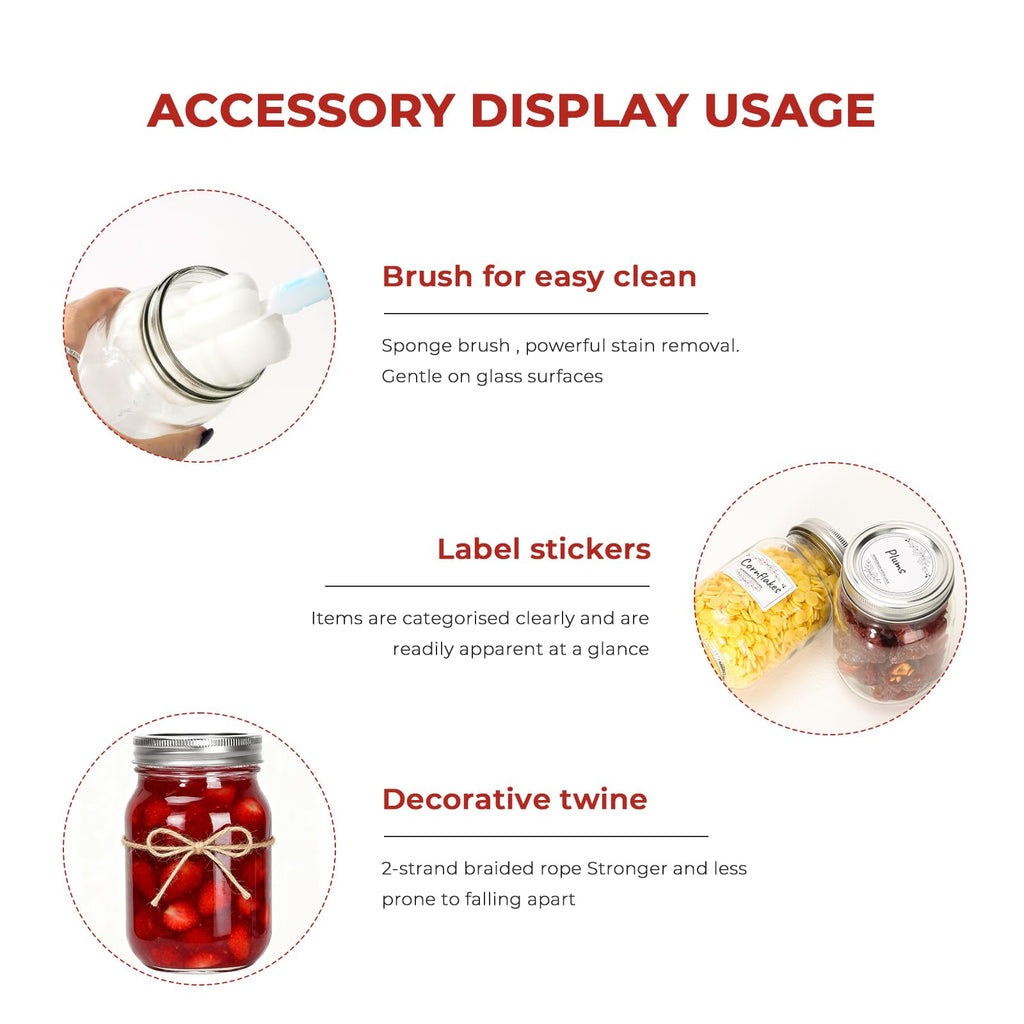 16 oz Glass Mason Jars 15 Pack I8355