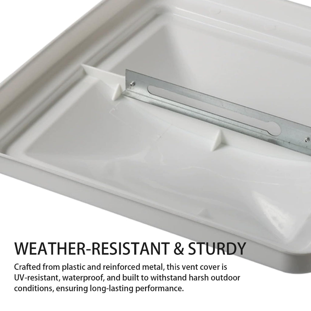 14 Inch White Weather-Resistant Plastic RV Vent Cover O11891