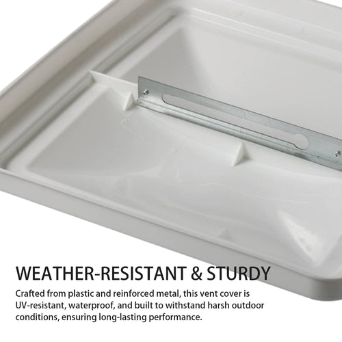 14 Inch White Weather-Resistant Plastic RV Vent Cover O11891
