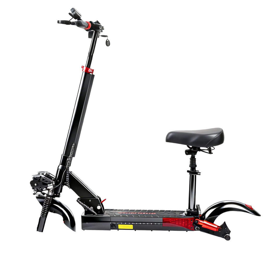 Electric Scooter with Seat, 1200W Motor, 28 MPH, 40 Miles Range, 48V 21AH Battery, 11" Off-Road Tire, Folding S812