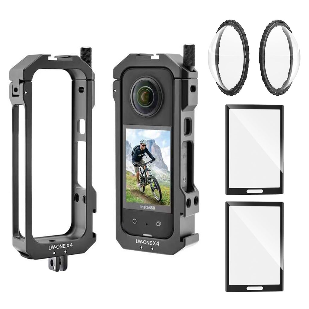 Aluminum Frame Cage Case Bag Glass Lens Guard Set Screen Protector E3616