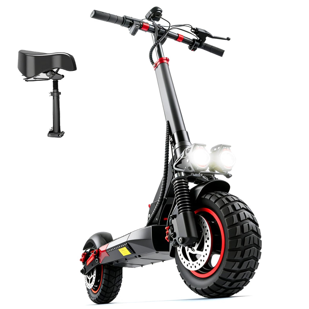 Electric Scooter with Seat, 1200W Motor, 28 MPH, 40 Miles Range, 48V 21AH Battery, 11" Off-Road Tire, Folding S812