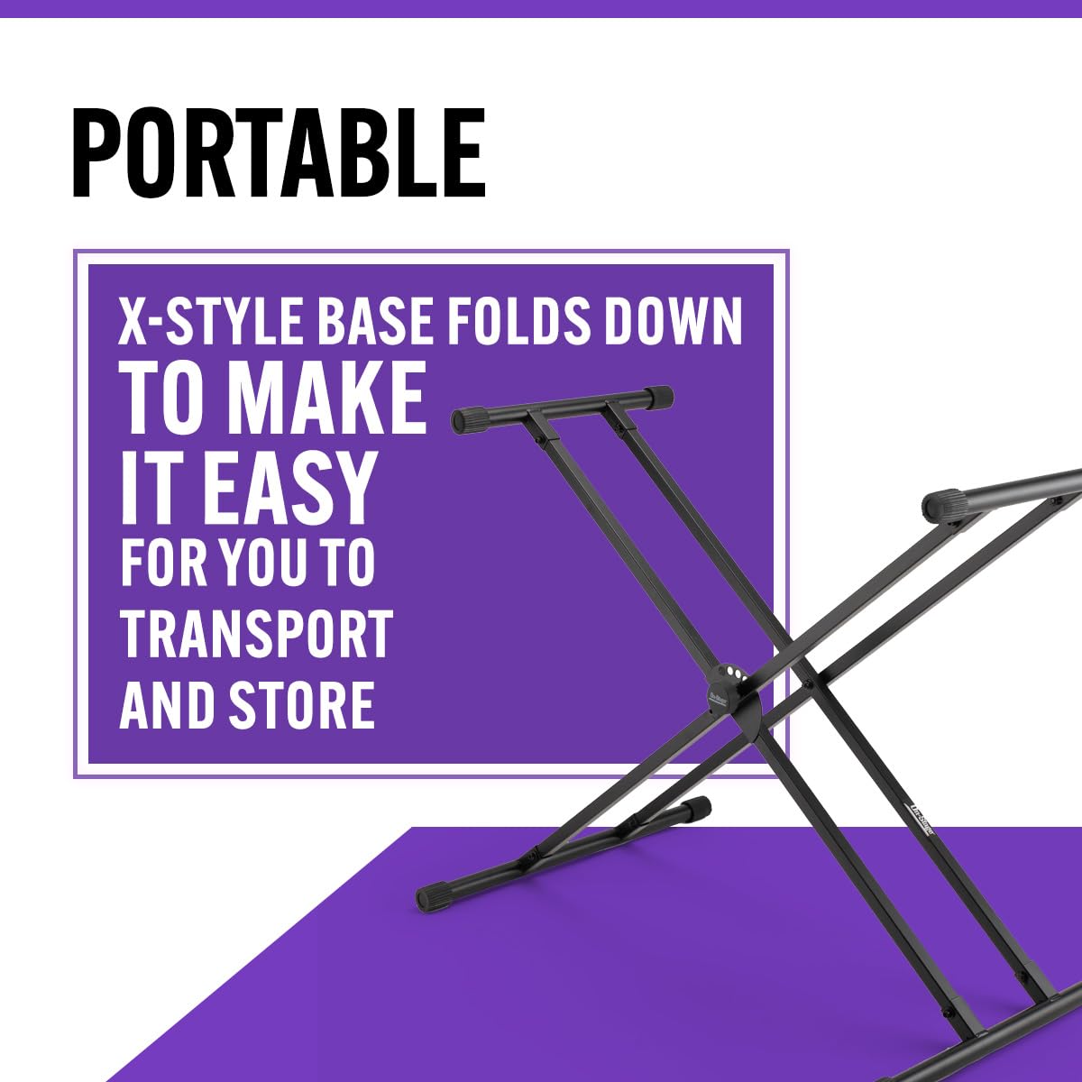 Double-X Keyboard Stand with Lok-Tight Construction N7596