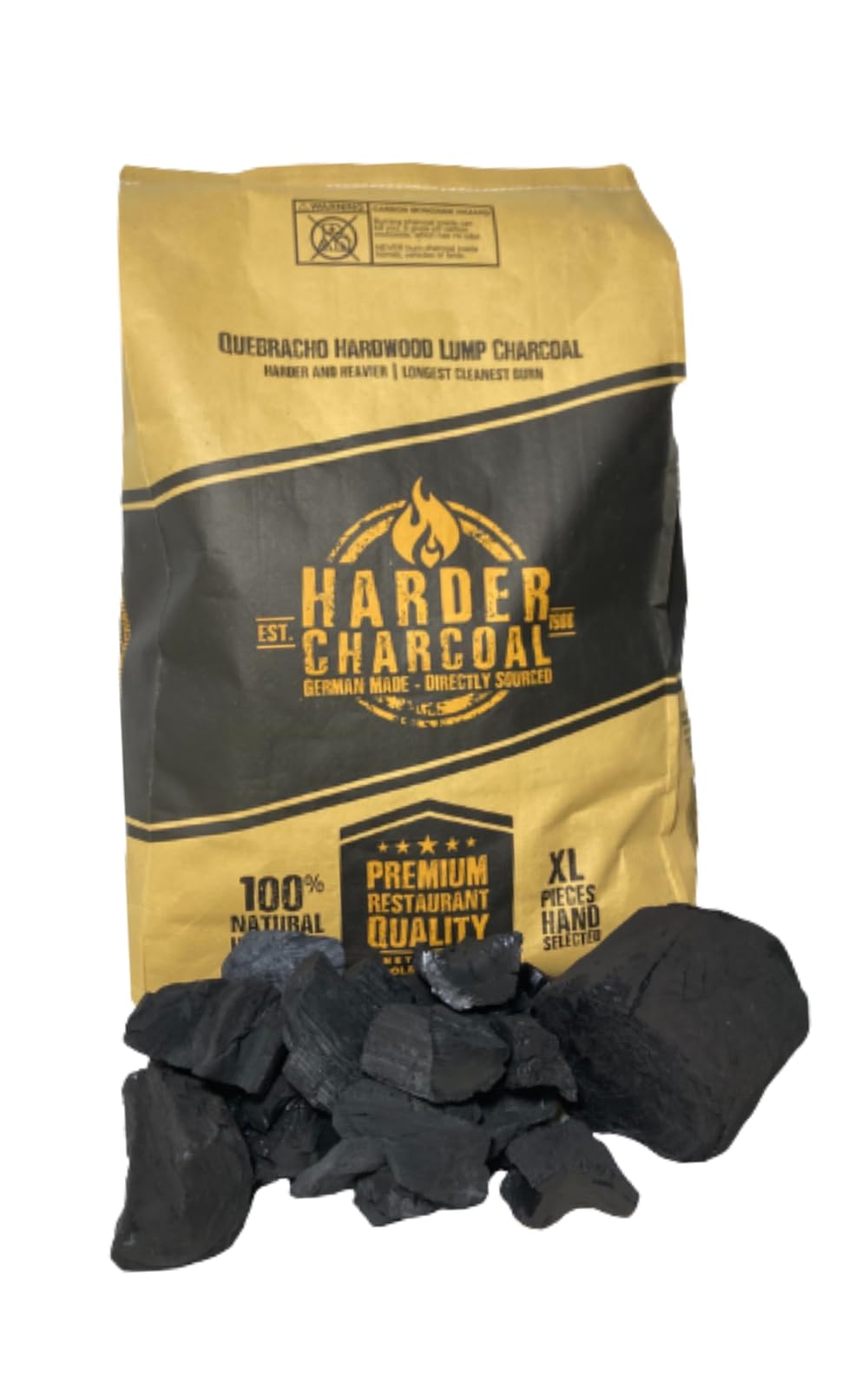Extra Large Lump Charcoal White Quebracho Wood 33lb G133763