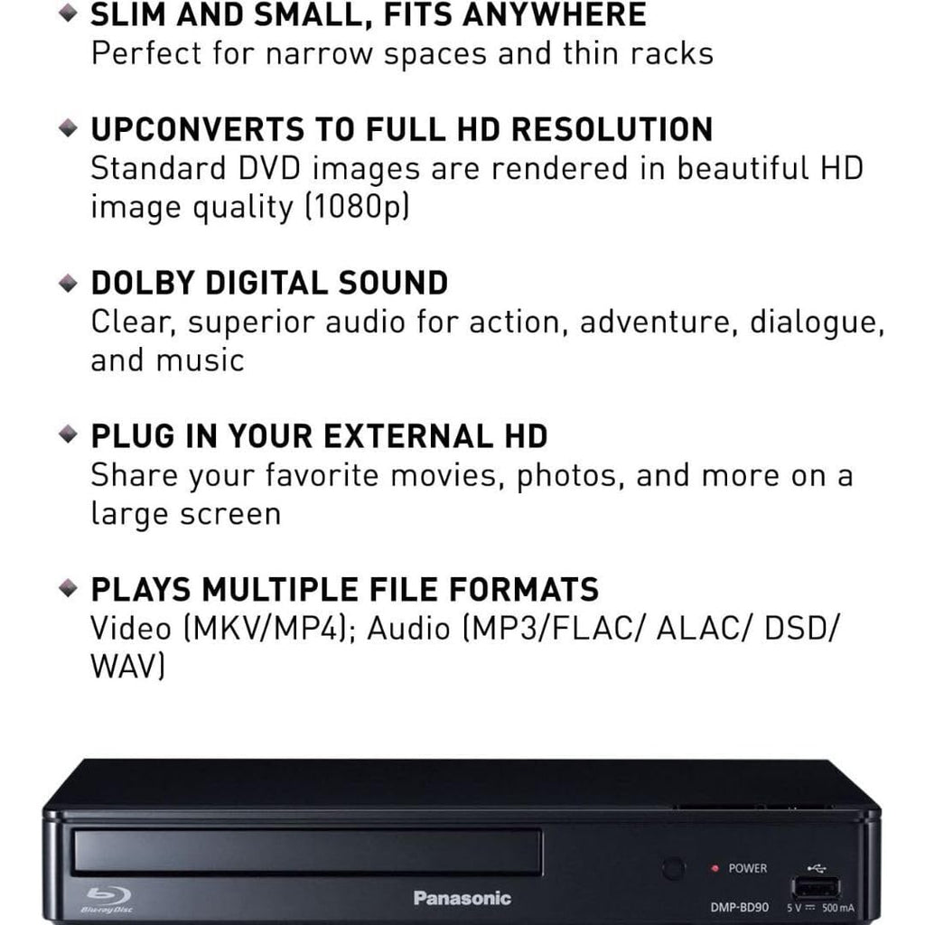 Blu-ray DVD Player with Full HD and Dolby Digital Sound T4644