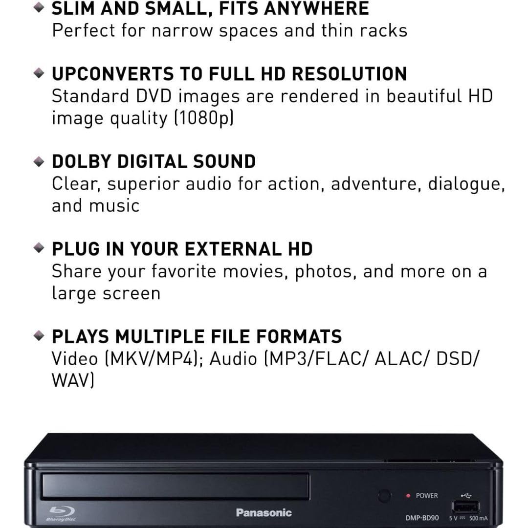 Blu-ray DVD Player with Full HD and Dolby Digital Sound T4644