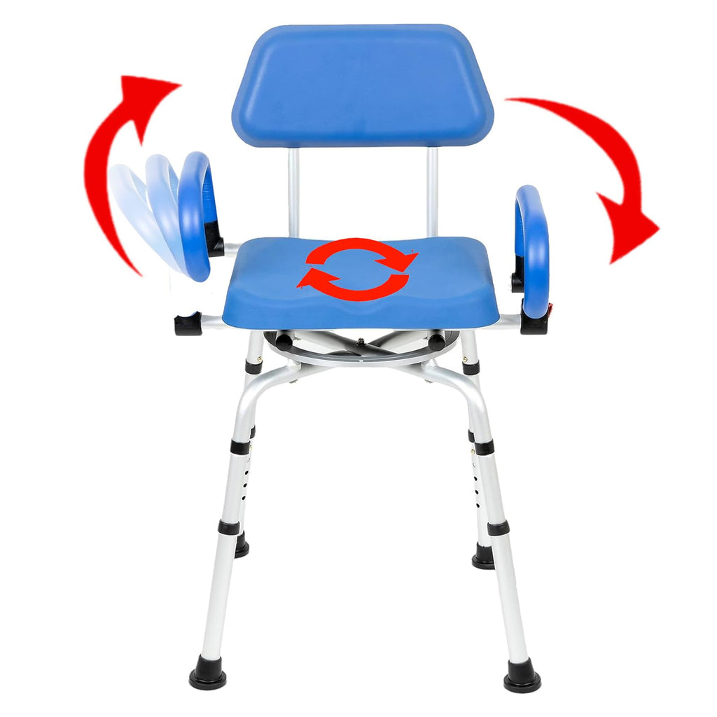 Swivel Shower Chair with Padded Seat, Back & Arms T330233