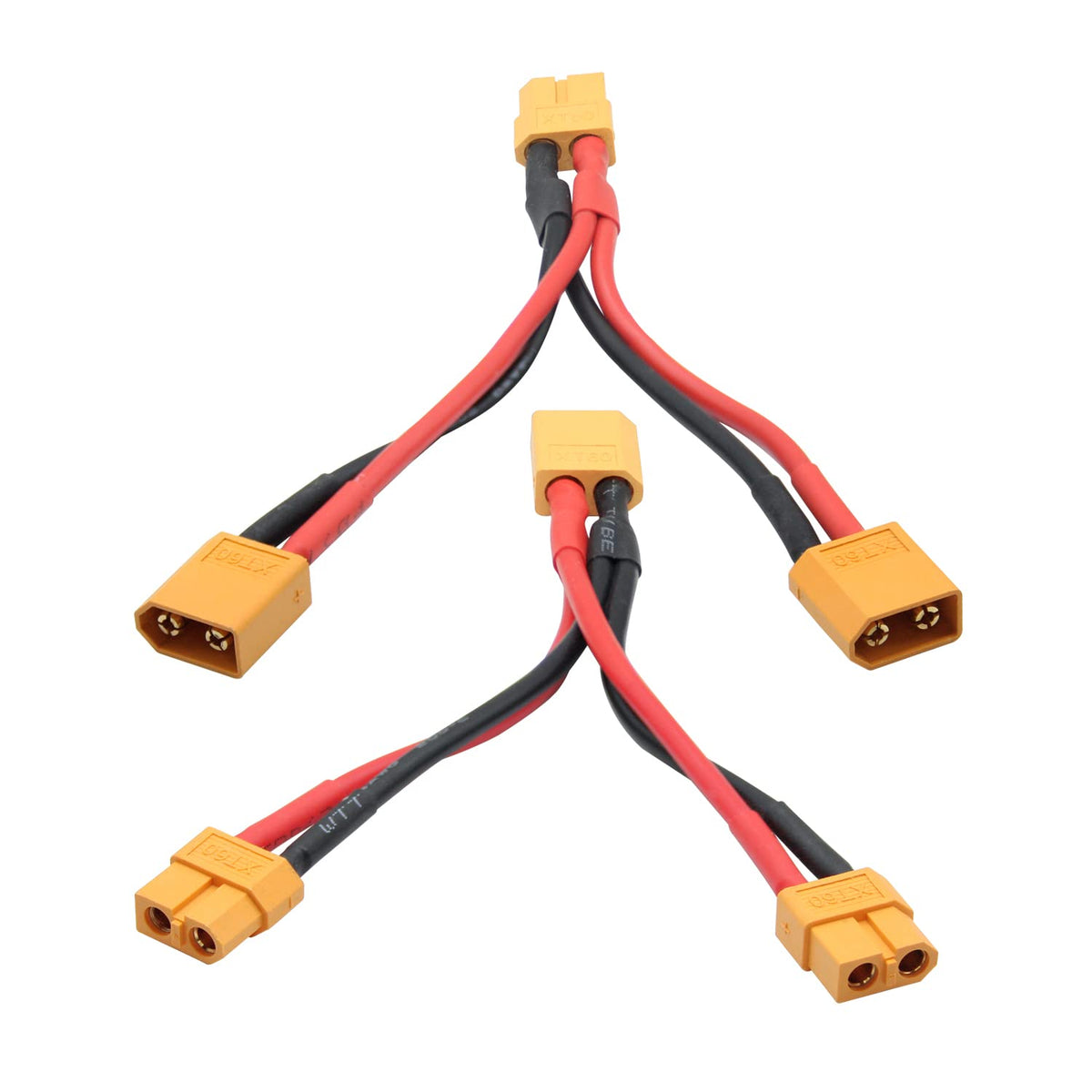 XT60 Parallel Battery Connector Cable 3.9" Y Splitter Adapter Plug L567652