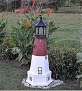 Solar-Powered LED Lighthouse with Base Y24918