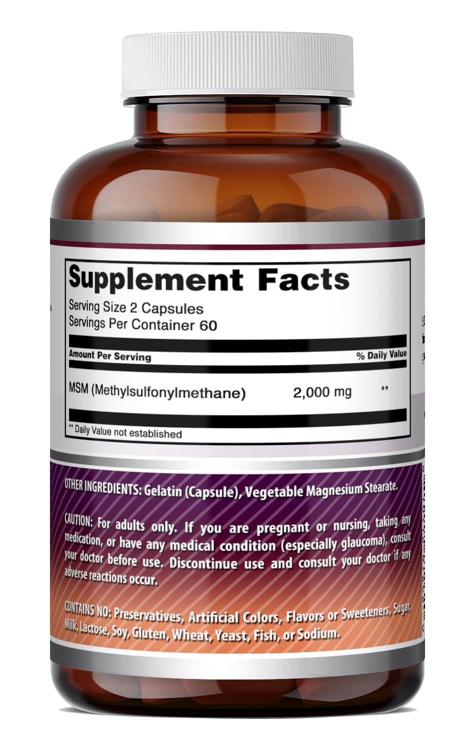 MSM 2000 Mg Capsules F389095