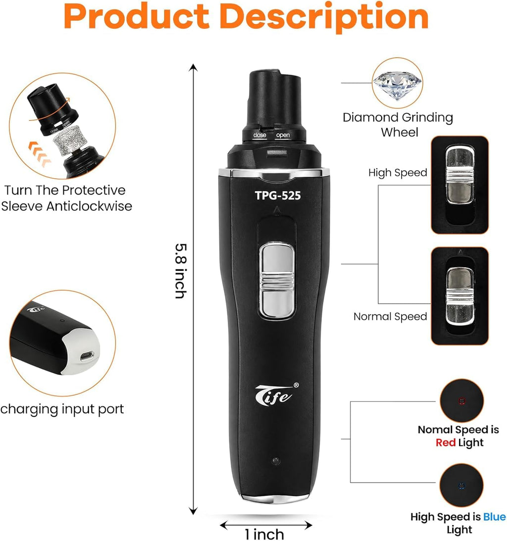 Rechargeable Electric Pet Nail Grinder J2580