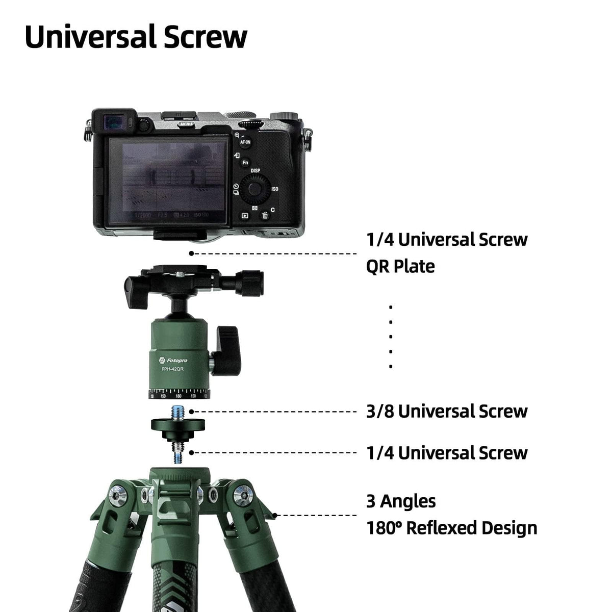 Carbon Fiber 60 Inch Camera Tripod B3652