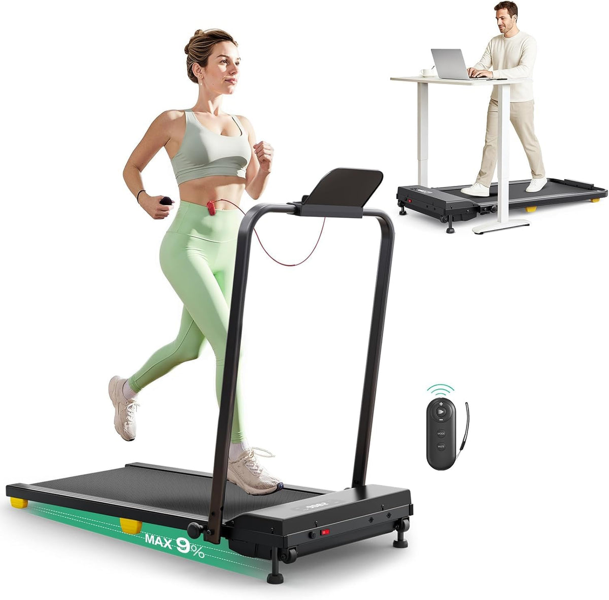2.5HP Portable Walking Treadmill with Incline C9147