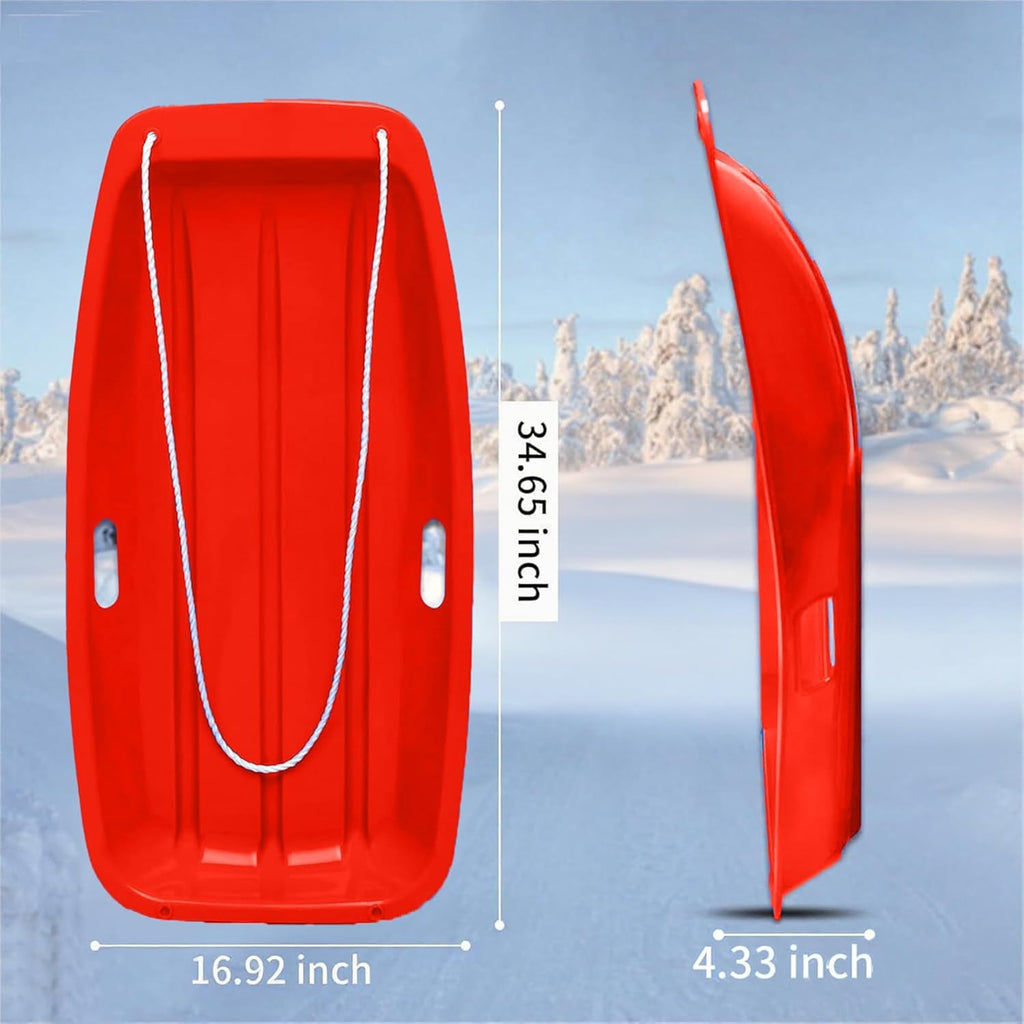 2 Piece Plastic Sled Board with Four Ropes O230