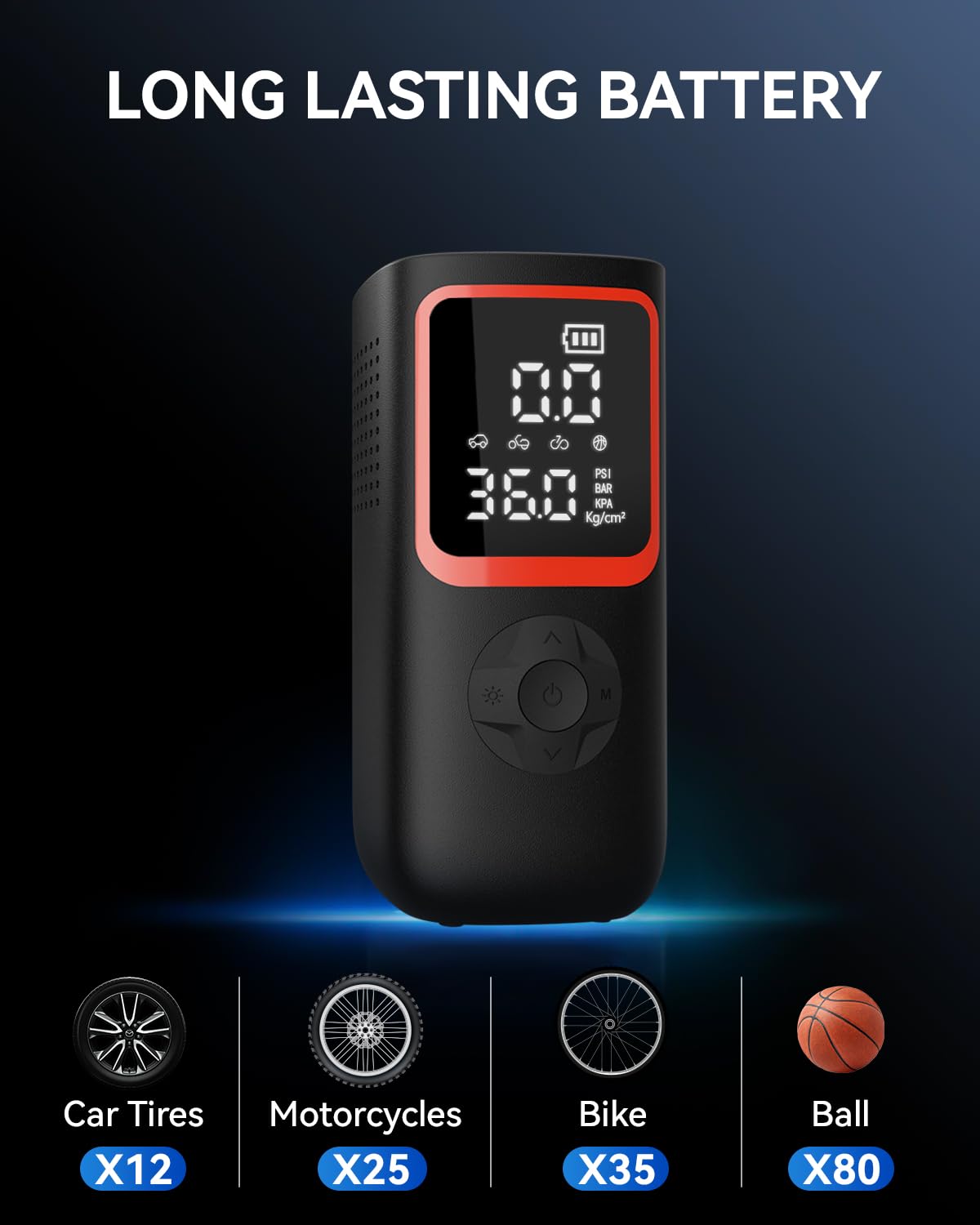 150PSI Portable Tire Inflator Air Pump Q2055