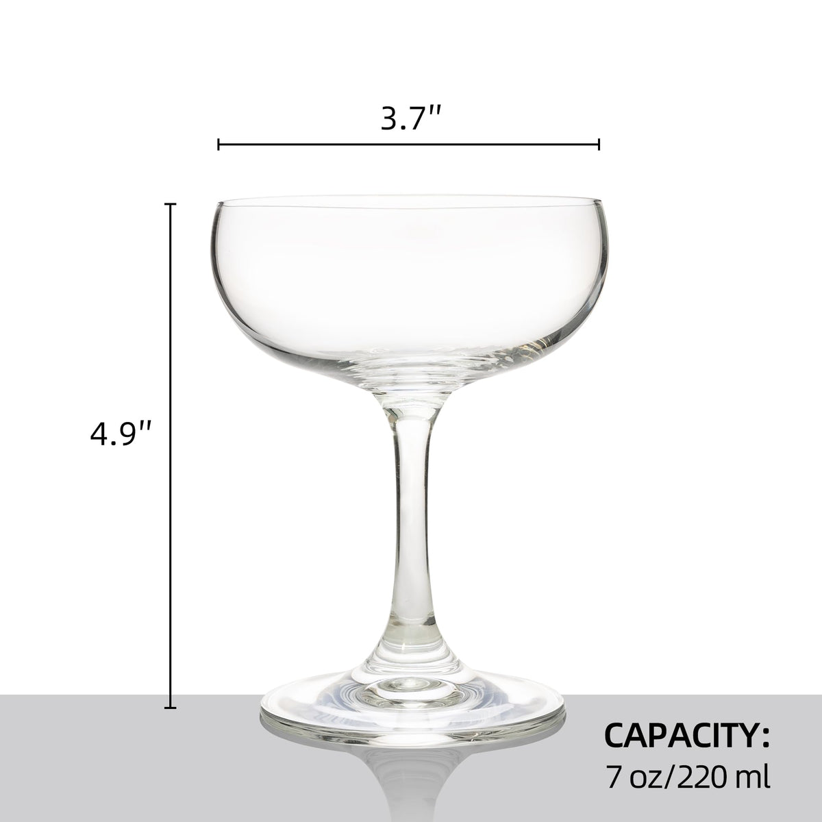 Champagne Glasses Set of 6 Crystal Cocktail Glasses 7 oz O35782
