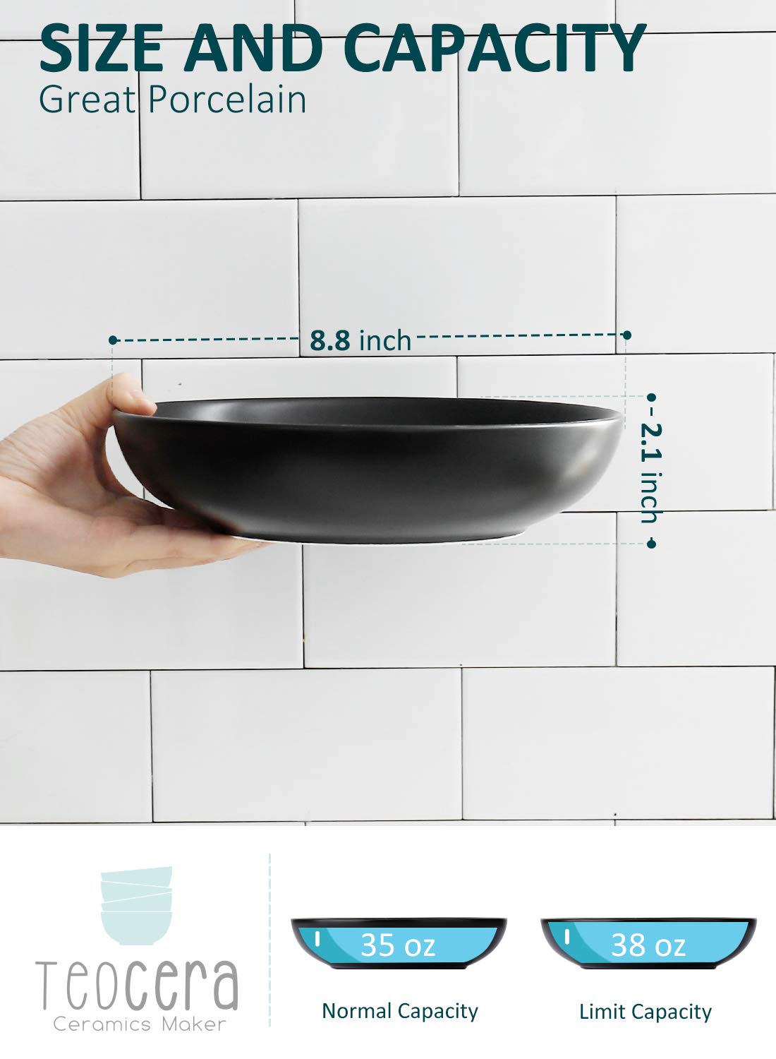 Black Pasta Bowls Set of 4 and Coffee Mugs Set of 4 X308215