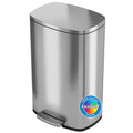 13.2 Gallon Stainless Steel Step Trash Can with Lid L72019
