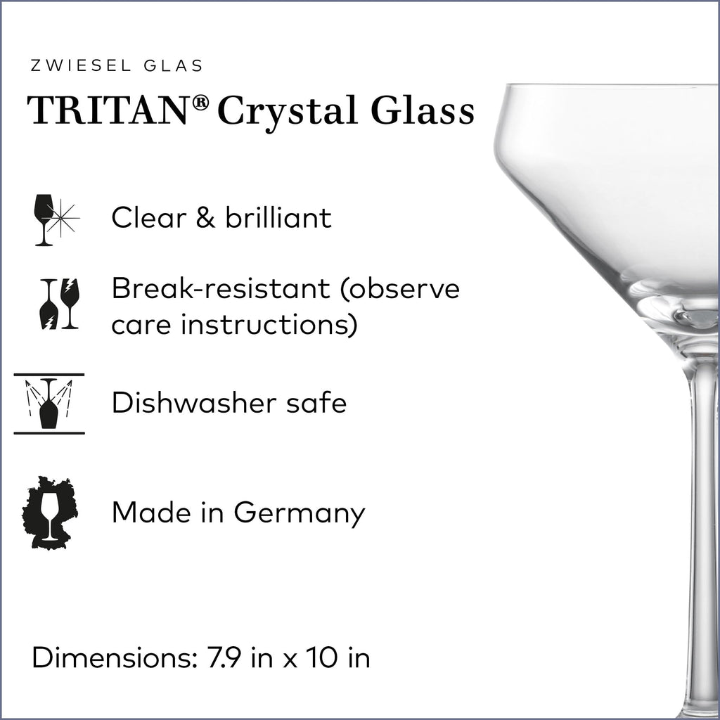 Martini Glass Set of 6 Dishwasher-Safe Tritan Crystal 12.3 Ounce I97747
