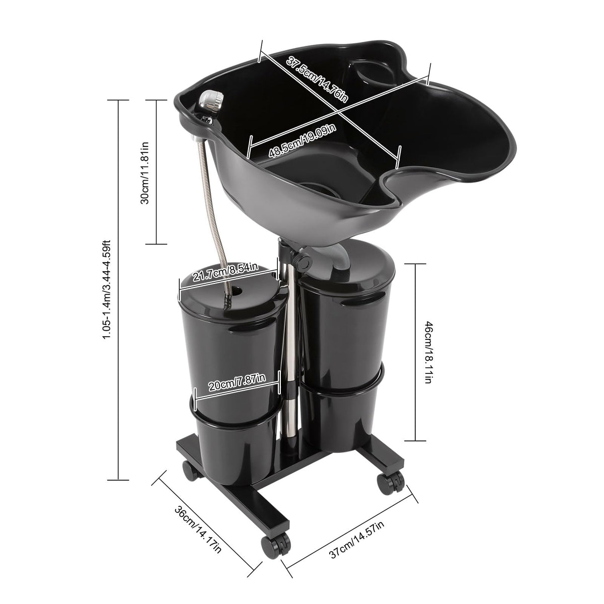 Portable Shampoo Bowl with Electric Pump and Foot Pedal M27991