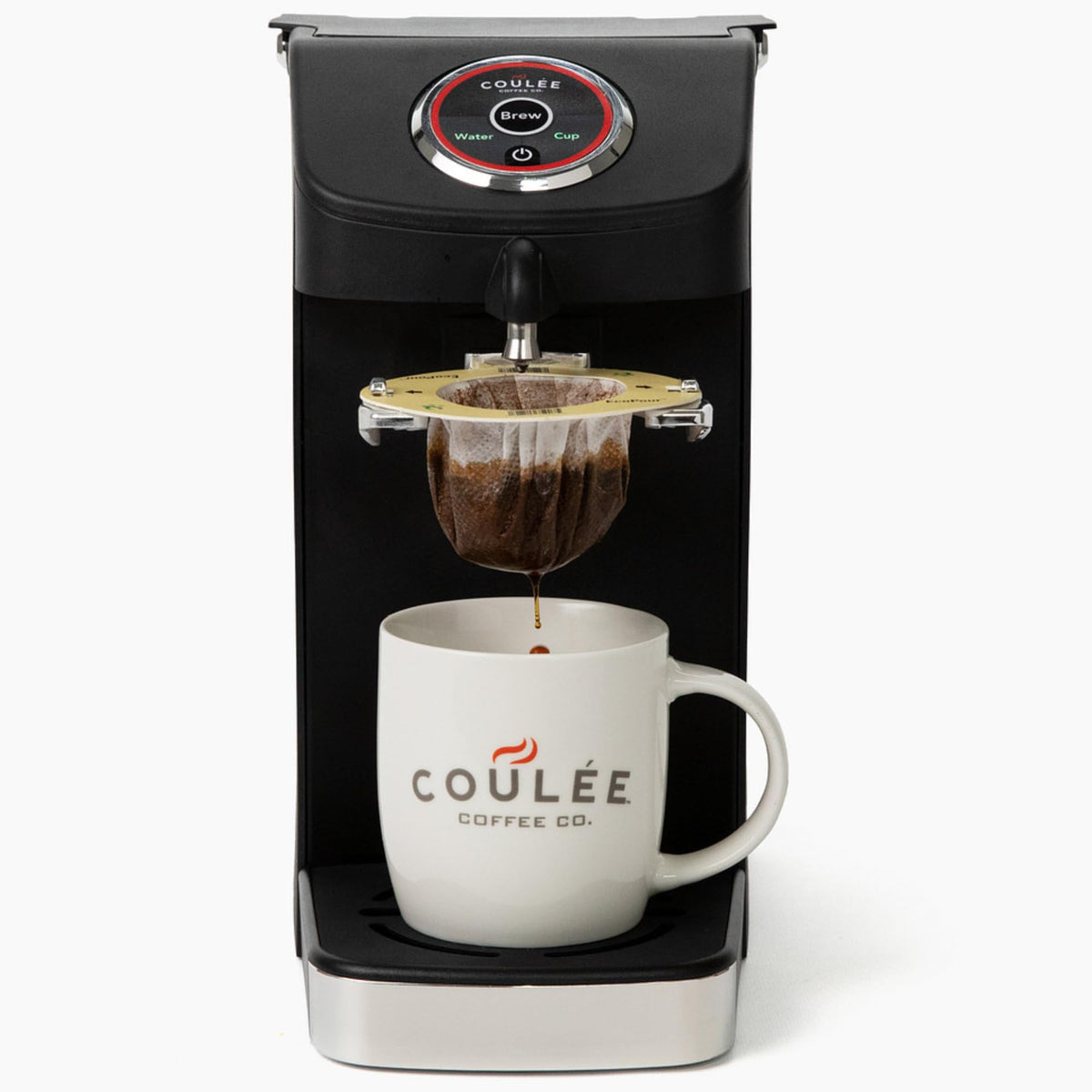 Single Serve Pour Over Coffee Maker Stainless Steel Black N4403