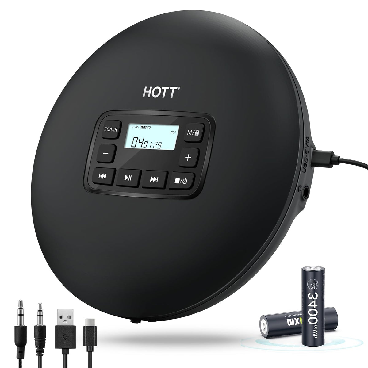 Portable CD Player with Anti-Skip Protection E752186