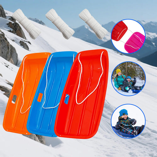 2 Piece Plastic Sled Board with Four Ropes O230