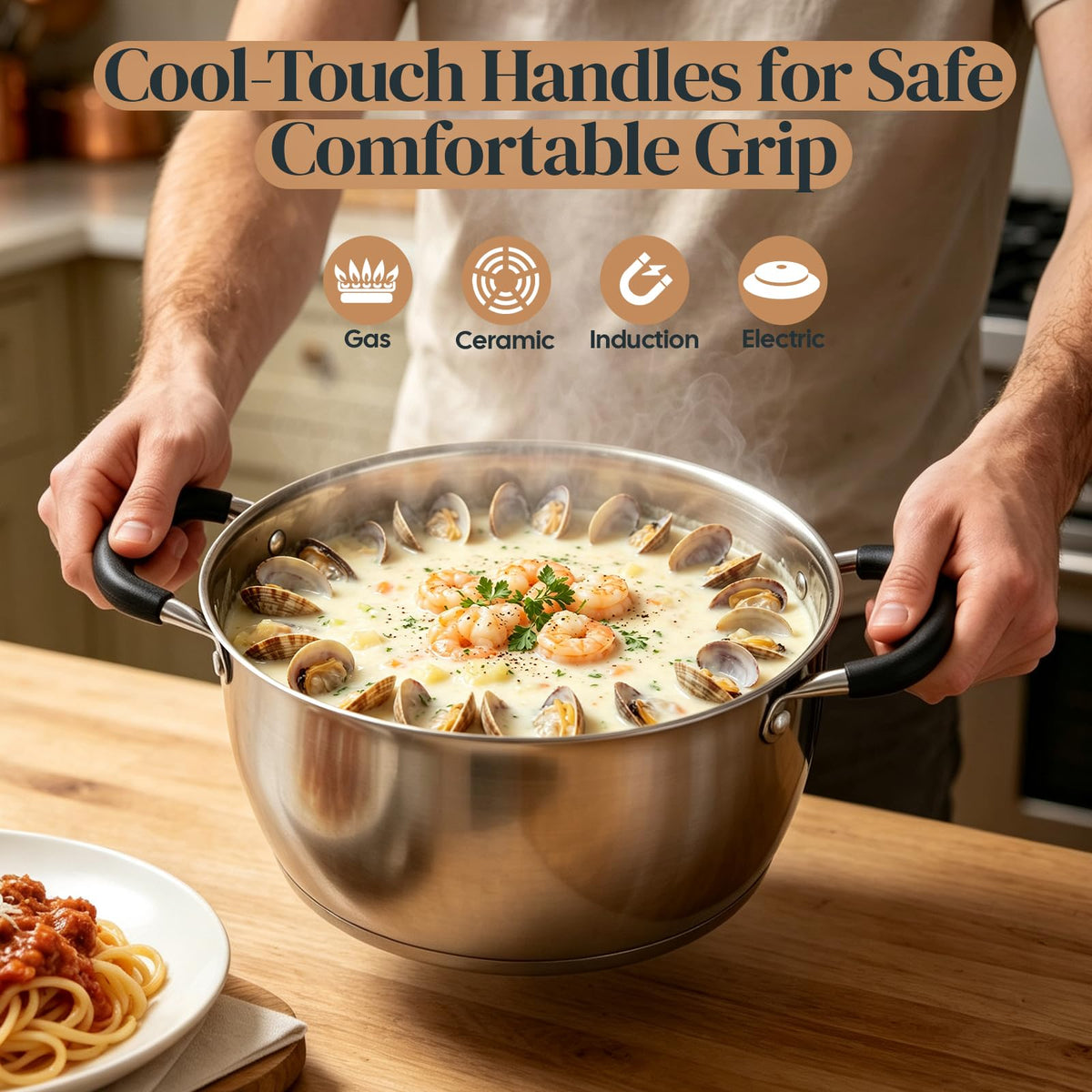 6 Quart Stainless Steel Deep Fryer Pot with Basket D331