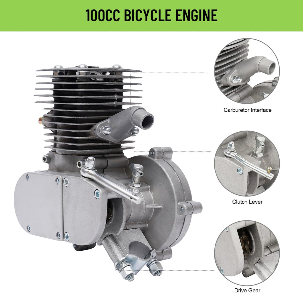 2 Stroke 100cc Bicycle Engine Kit with 44 Tooth Sprocket F4140