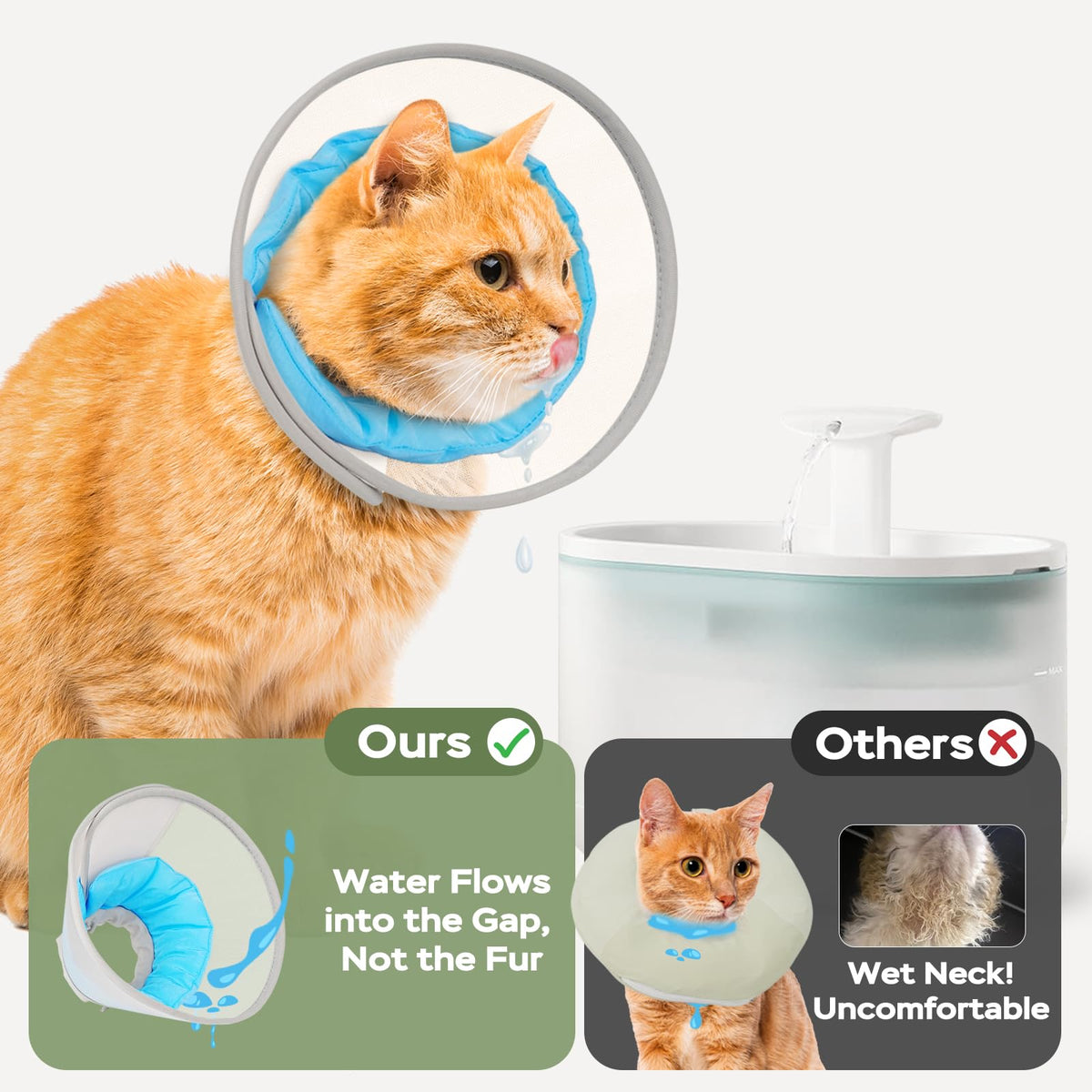Soft Waterproof Mesh Cat Recovery Cone Collar H11310