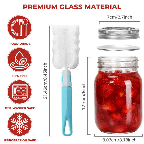 16 oz Glass Mason Jars 15 Pack I8355