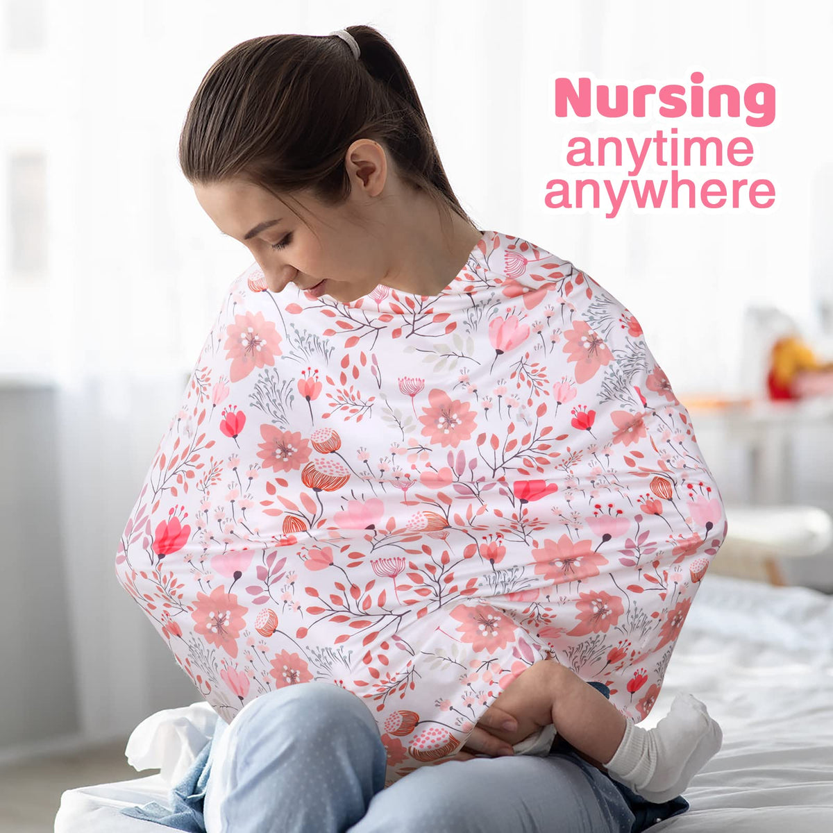4-in-1 Baby Car Seat Canopy Nursing Cover X27342