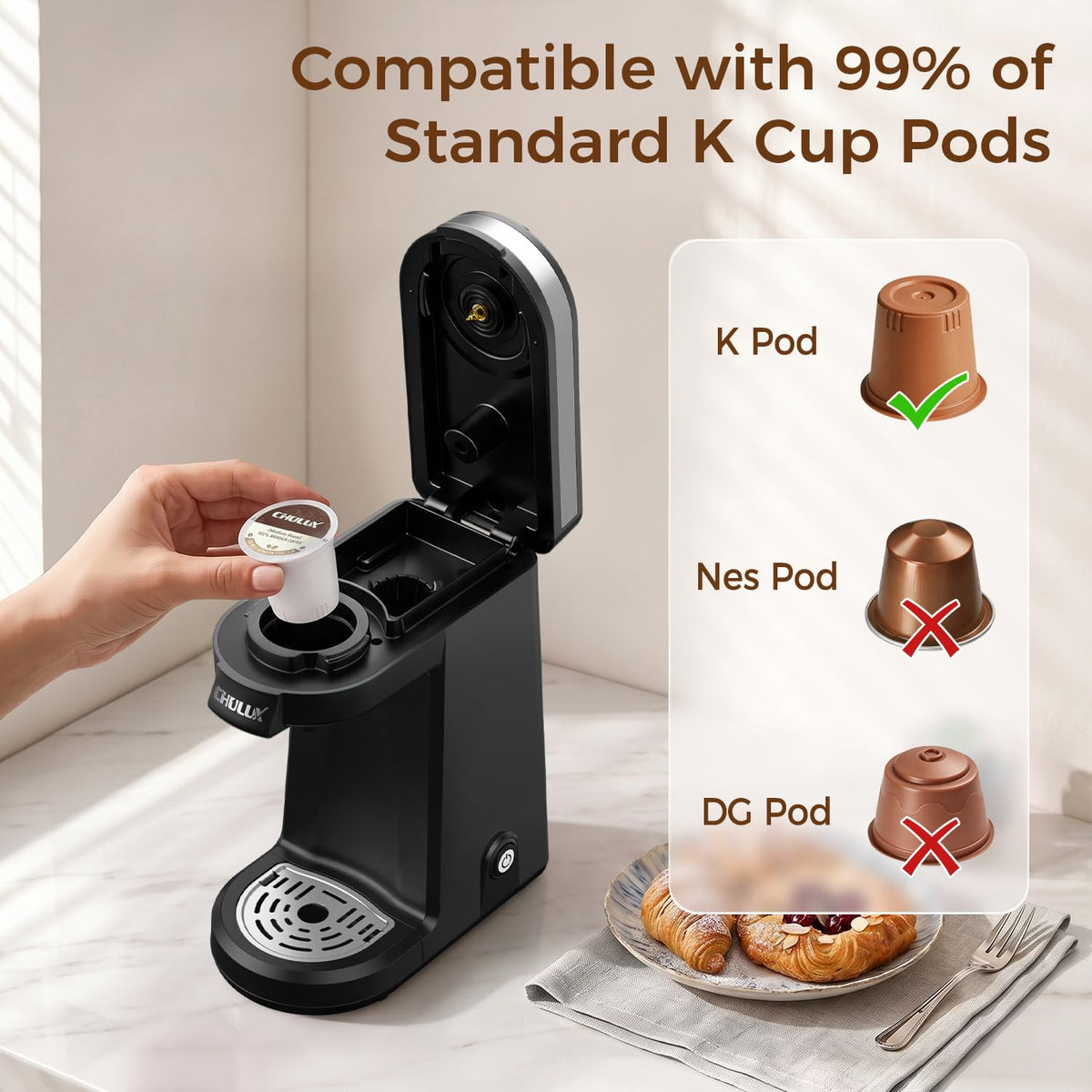 Single Serve Coffee Maker Black S217136