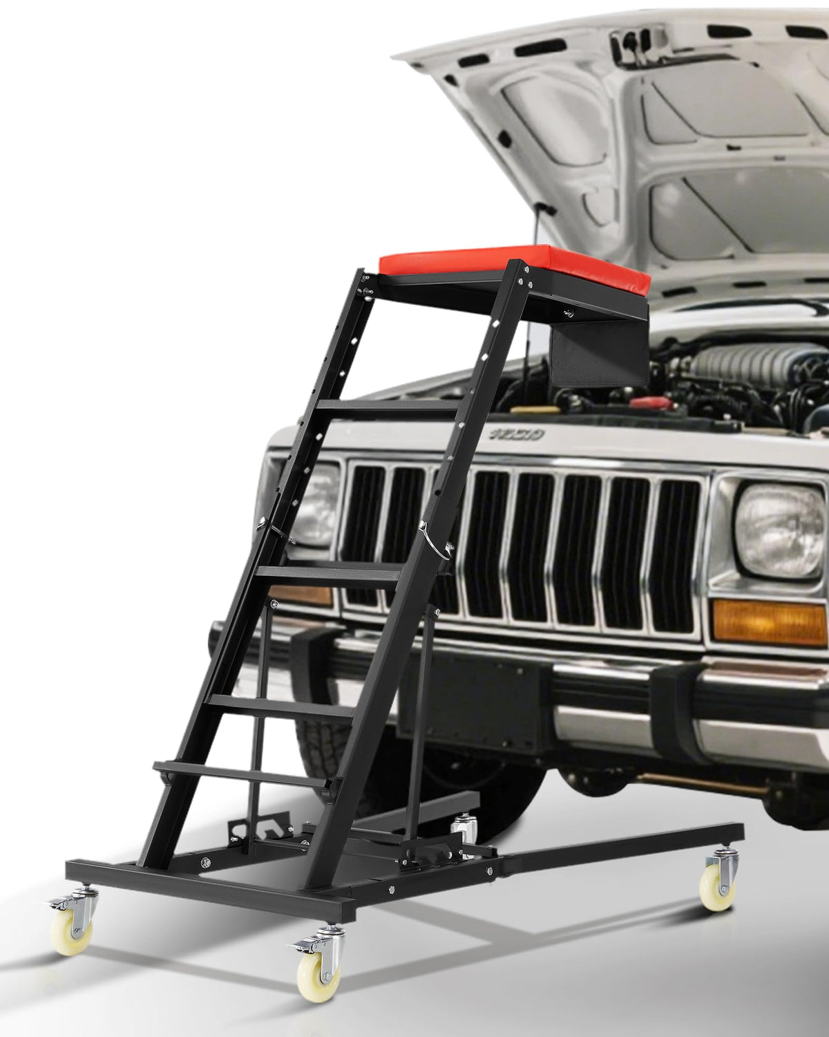 Padded Automotive Creeper with 4 Swivel Wheels L74357