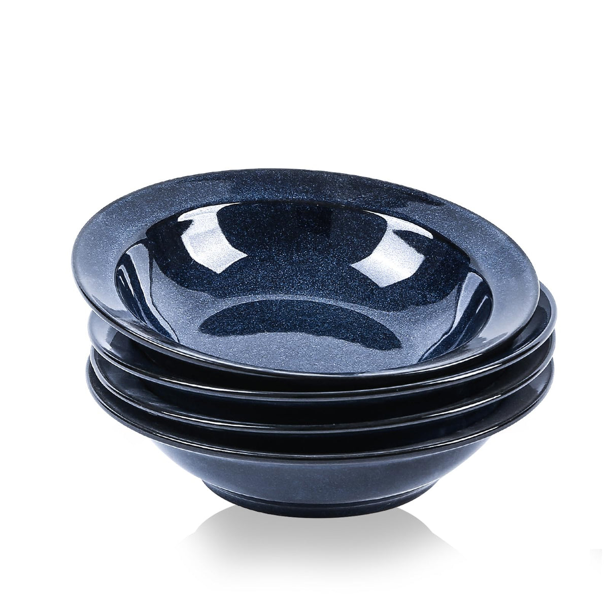 Blue 27oz Ceramic Soup Bowls Set of 4 N778386