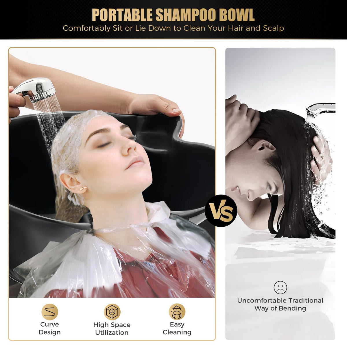 Portable Shampoo Bowl with Electric Pump F470010