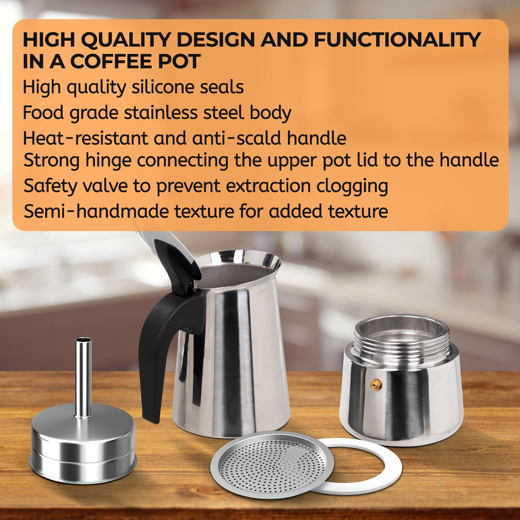 12 Cup Stainless Steel Moka Pot C84001