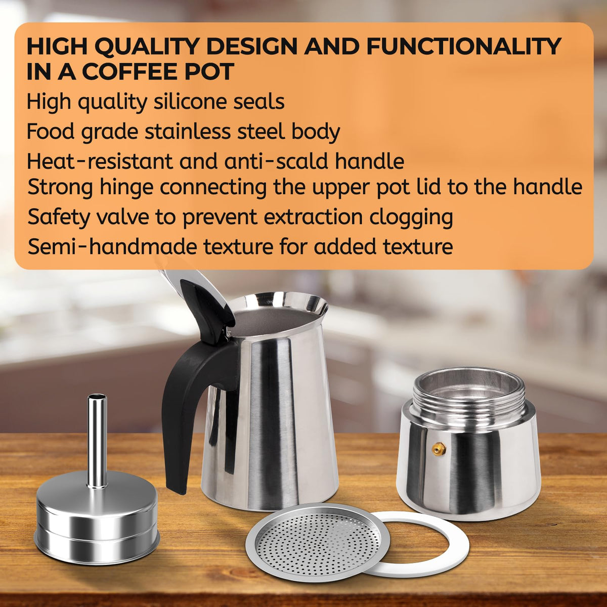 12 Cup Stainless Steel Moka Pot C84001