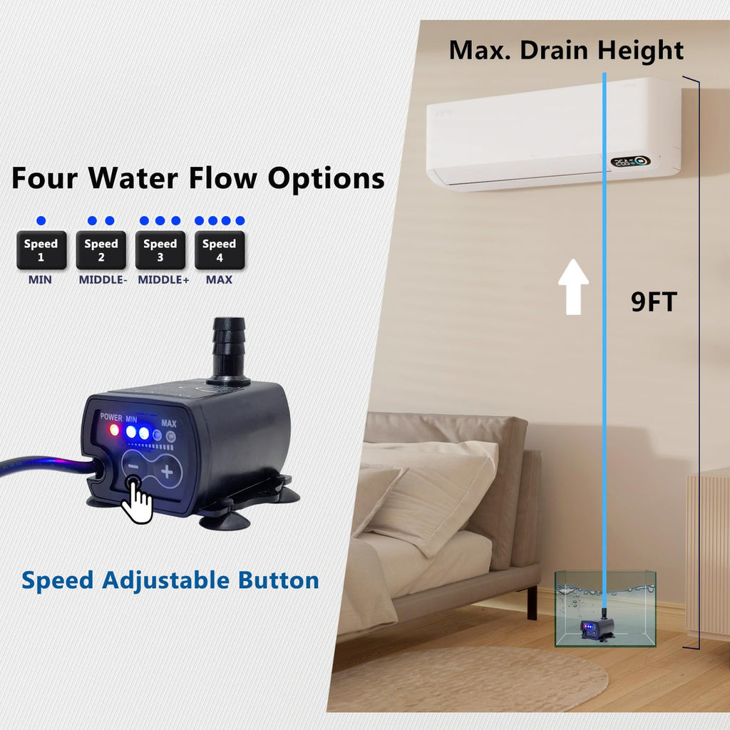 Aquarium Auto Top Off System with 4 Level Flow Control Pump W89404