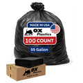 55 Gallon 2 MIL 100 Count Black Trash Bag Z23858